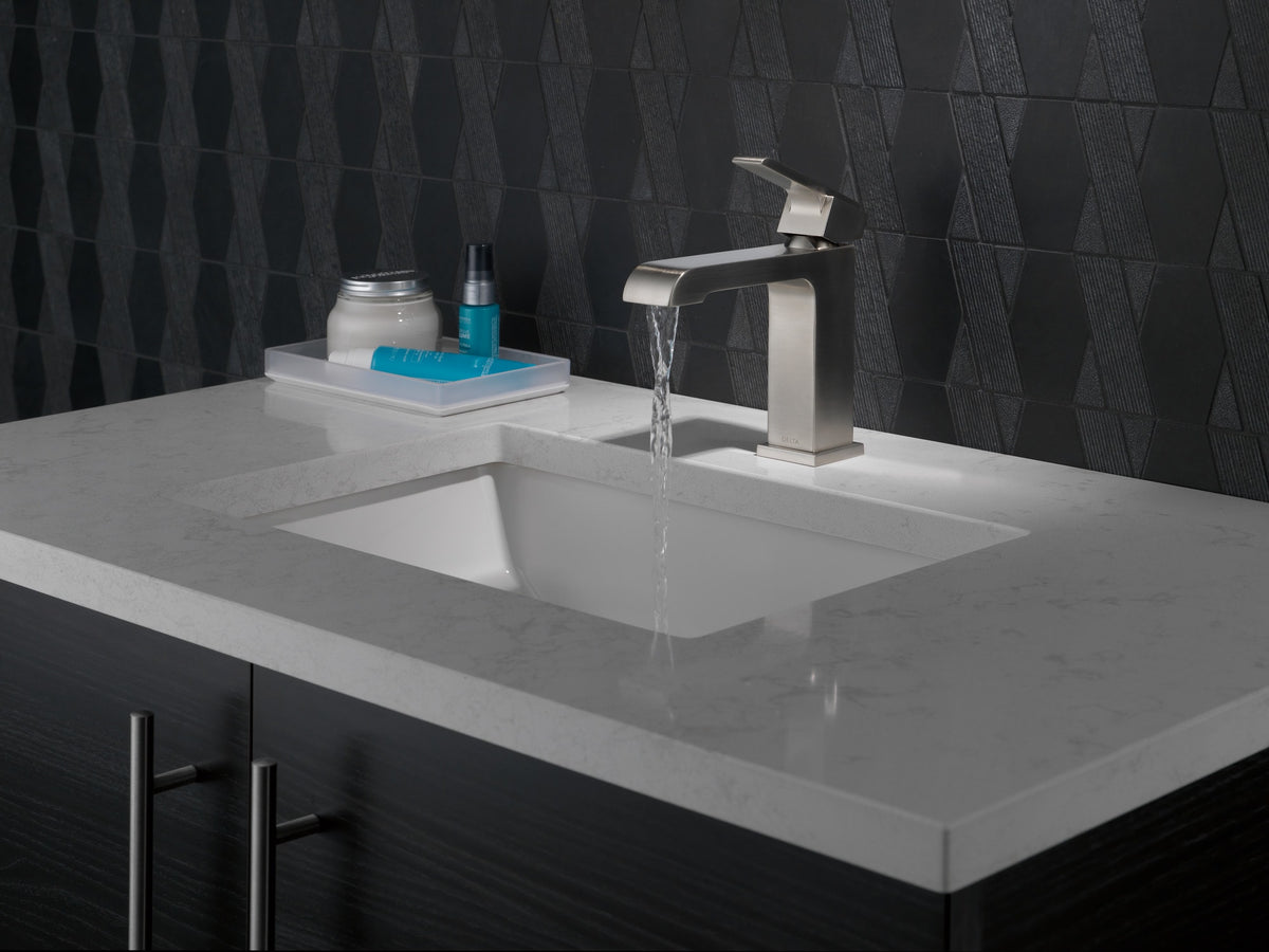 Delta Ara® Single Handle Bathroom Faucet Stainless