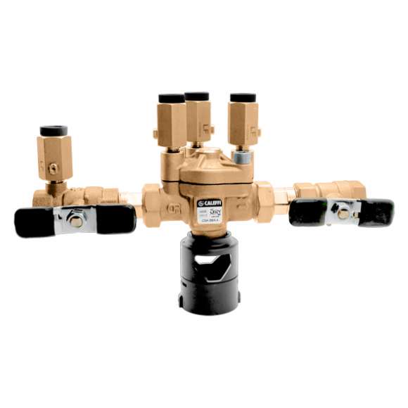 Caleffi 574004A 574 Series Reduced Pressure Zone (RPZ) Backflow Preventer, 1/2" NPT Threaded, ASSE 1013, Low Lead