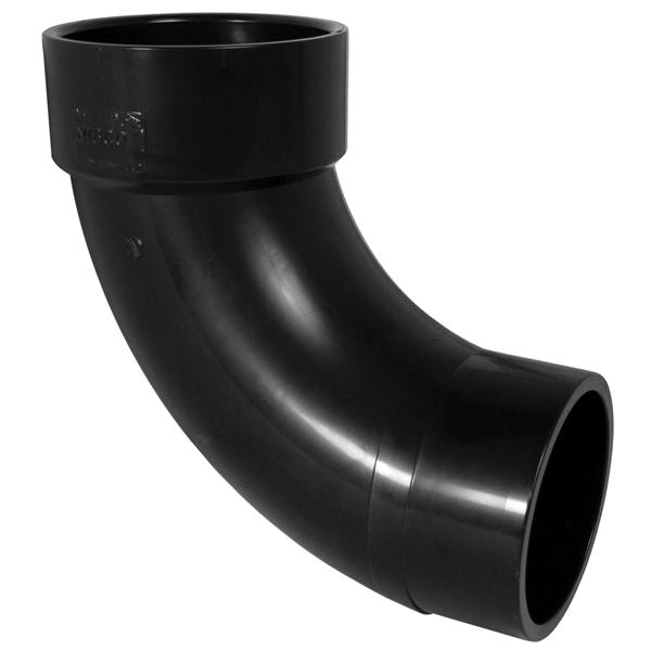 Nibco I057350 4" ABS DWV 90° Long Turn Street Elbow - H x Spigot