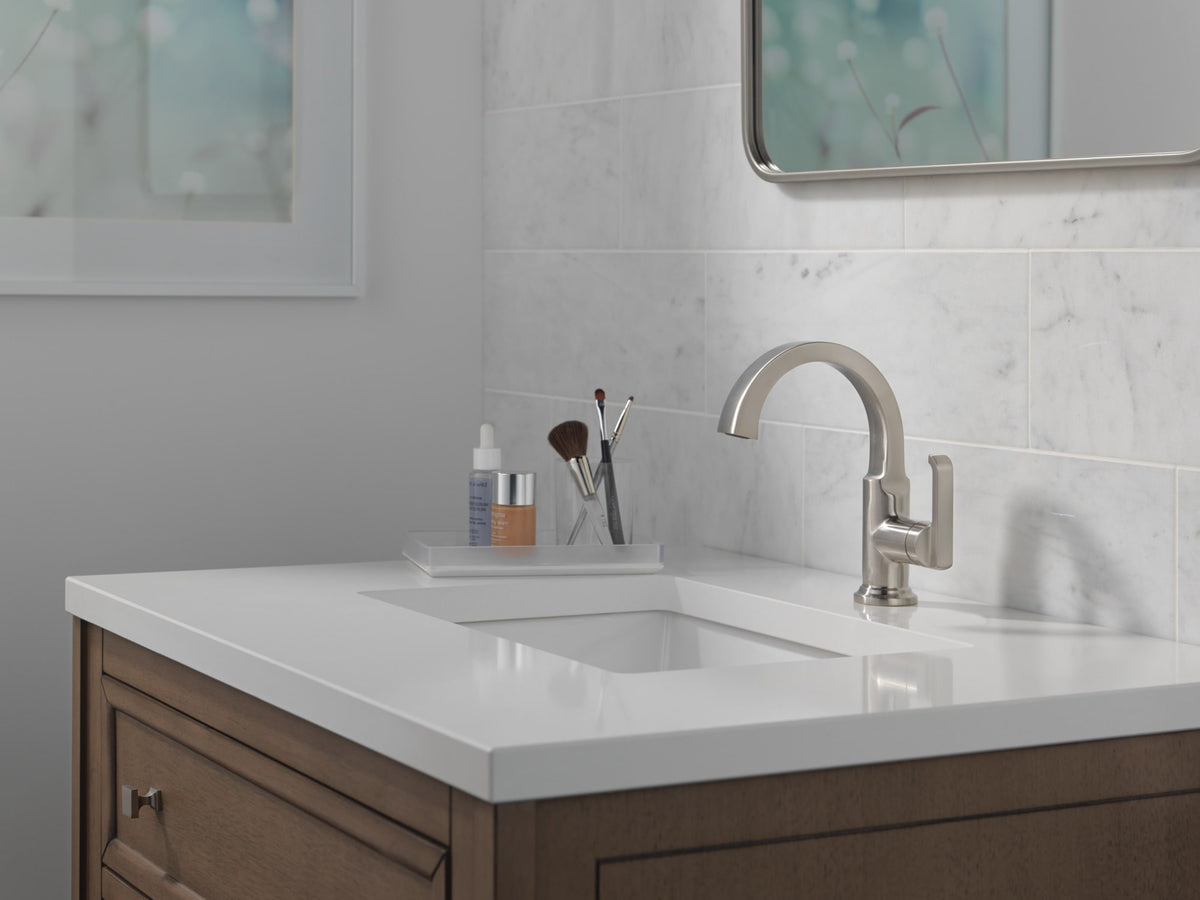 Delta Tetra™ Single Handle Bathroom Faucet Lumicoat® Stainless