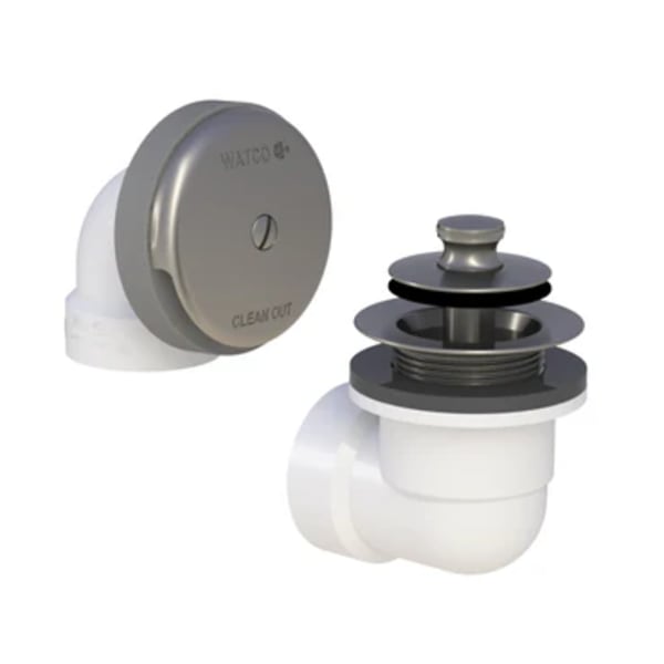 1-1/2" ABS Push Pull Bath Waste and Overflow Half Kit Brushed Nickel