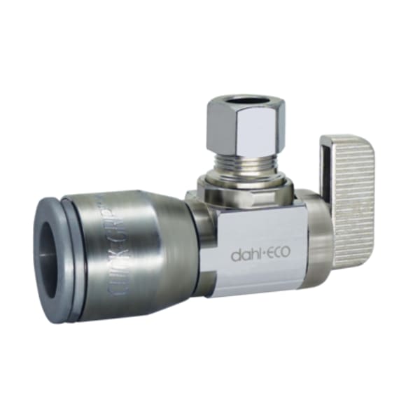 1/2" x 3/8" Angle Stop (Push On x Compression)