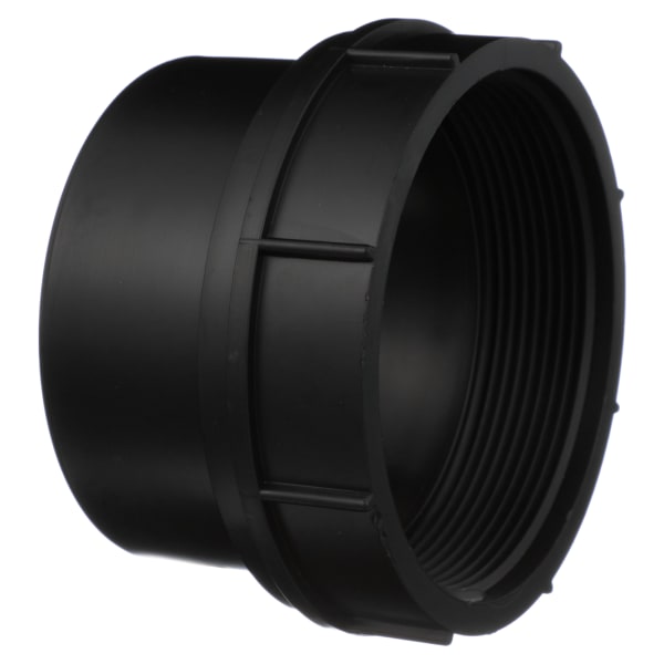 4" ABS DWV Fitting Female Adapter (Cleanout Adapter less Plug) - Spigot x FPT