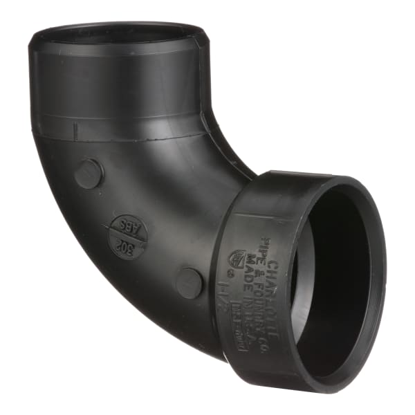 1-1/2" ABS DWV 90° Street Elbow - H x Spigot