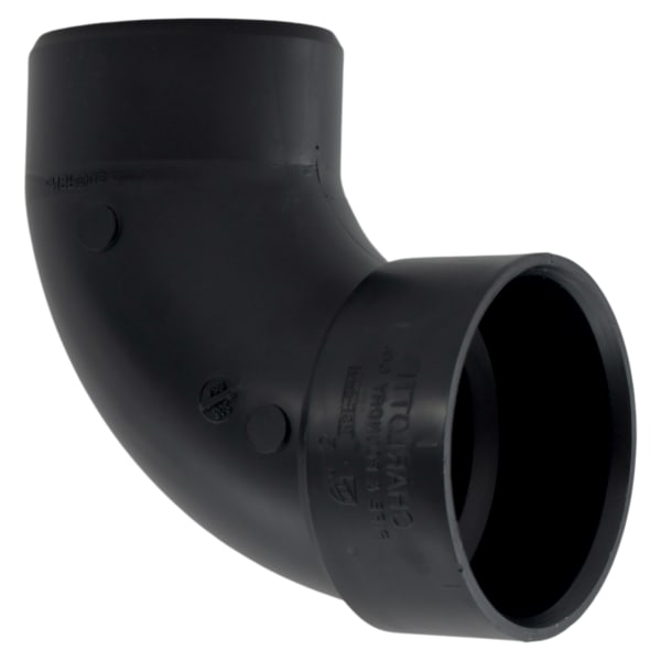 3" ABS DWV 90° Street Elbow - H x Spigot