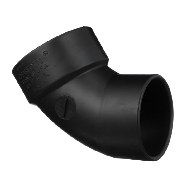 3" ABS DWV 60° Street Elbow - H x Spigot