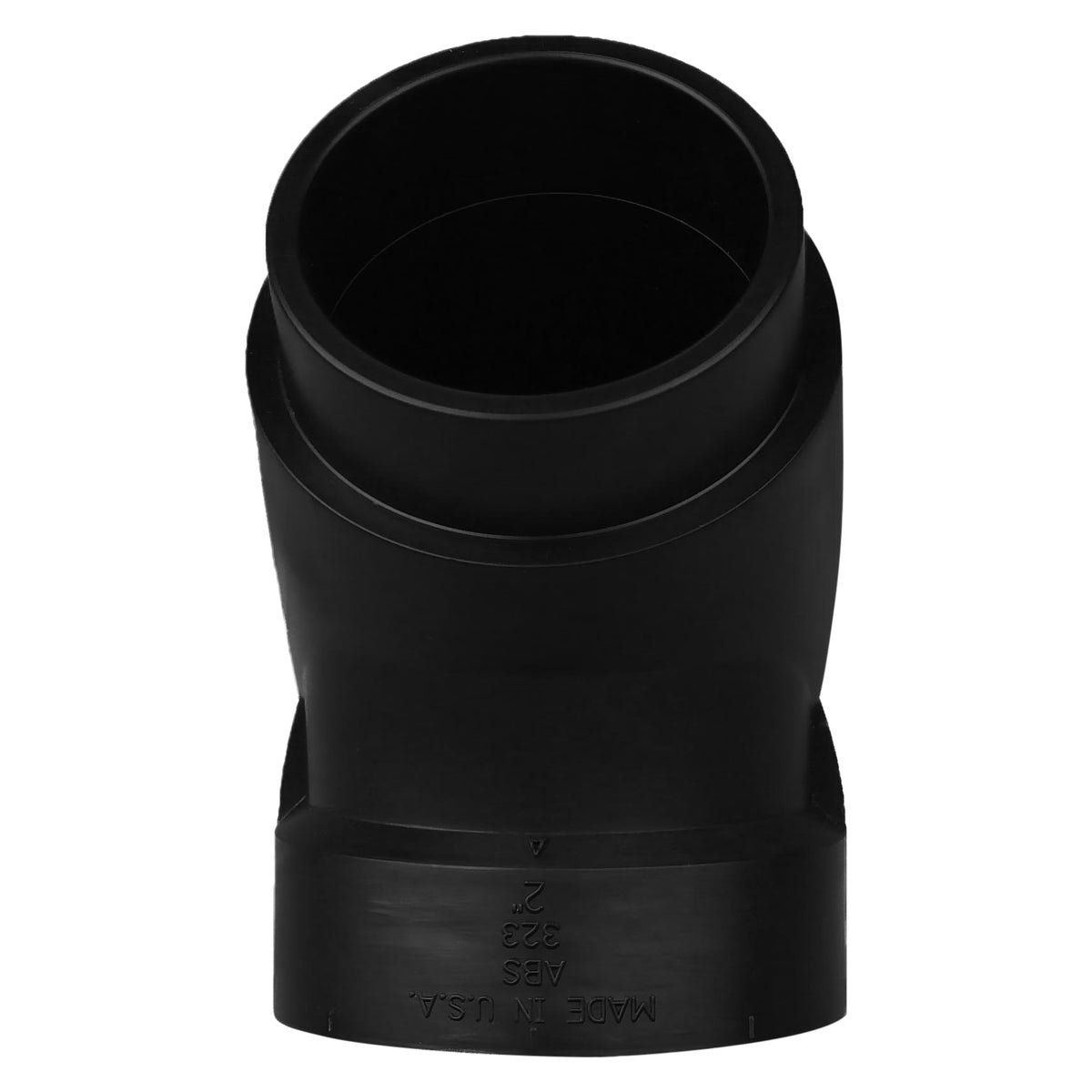 Charlotte Pipe 2" ABS DWV 45° Street Elbow - H x Spigot