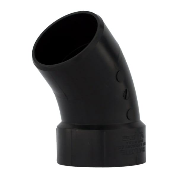 3" ABS DWV 45° Street Elbow - H x Spigot