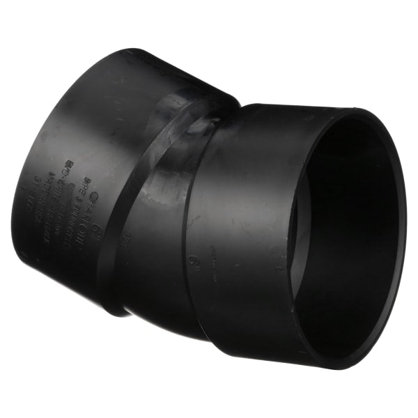6" ABS DWV 22-1/2° Elbow - H x H