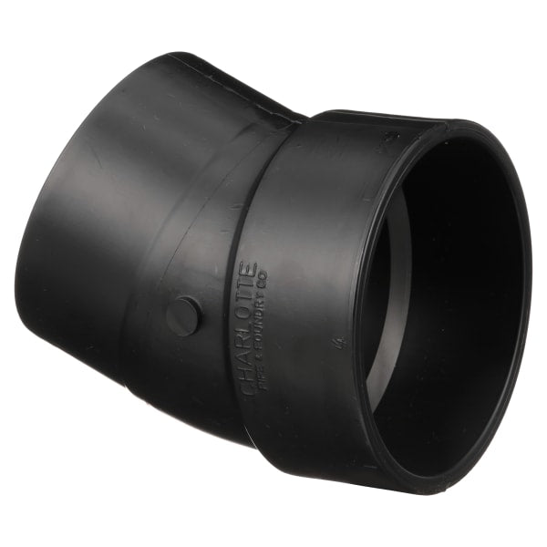 4" ABS DWV 22-1/2° Street Elbow - H x Spigot