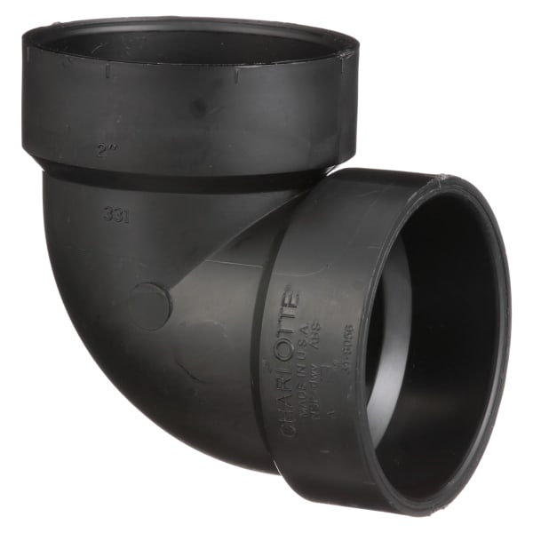 2" ABS DWV 90° Vent Elbow - H x H