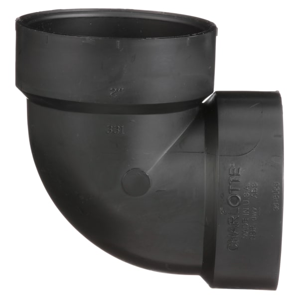 4" ABS DWV 90° Vent Elbow - H x H