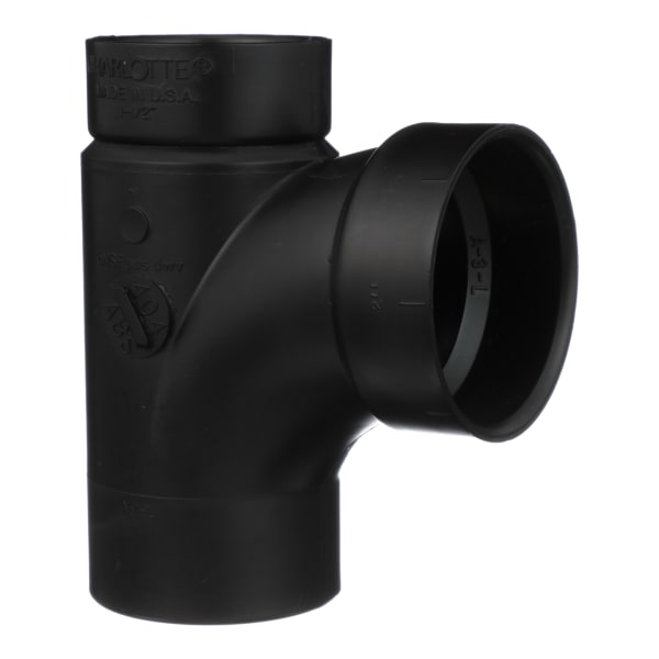 2" x 1-1/2" x 2" ABS DWV Street Sanitary Tee - Spigot x H x H
