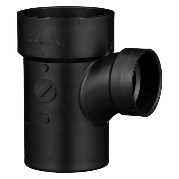 3" x 3" x 2" ABS DWV Street Sanitary Tee - Spigot x H x H