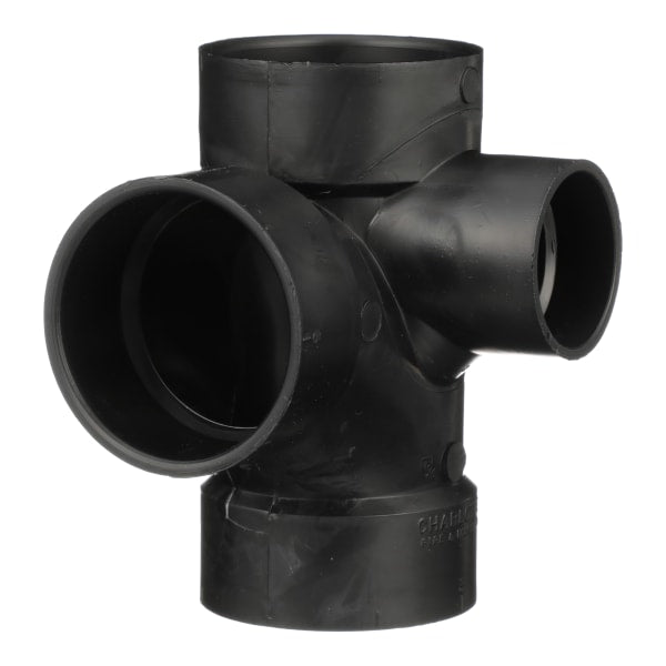 3" x 3" x 3" x 2" ABS DWV Sanitary Tee with Right Side Inlet - All H