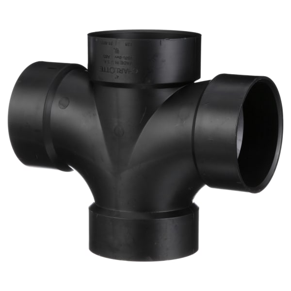 4" ABS DWV Double Sanitary Tee - All H