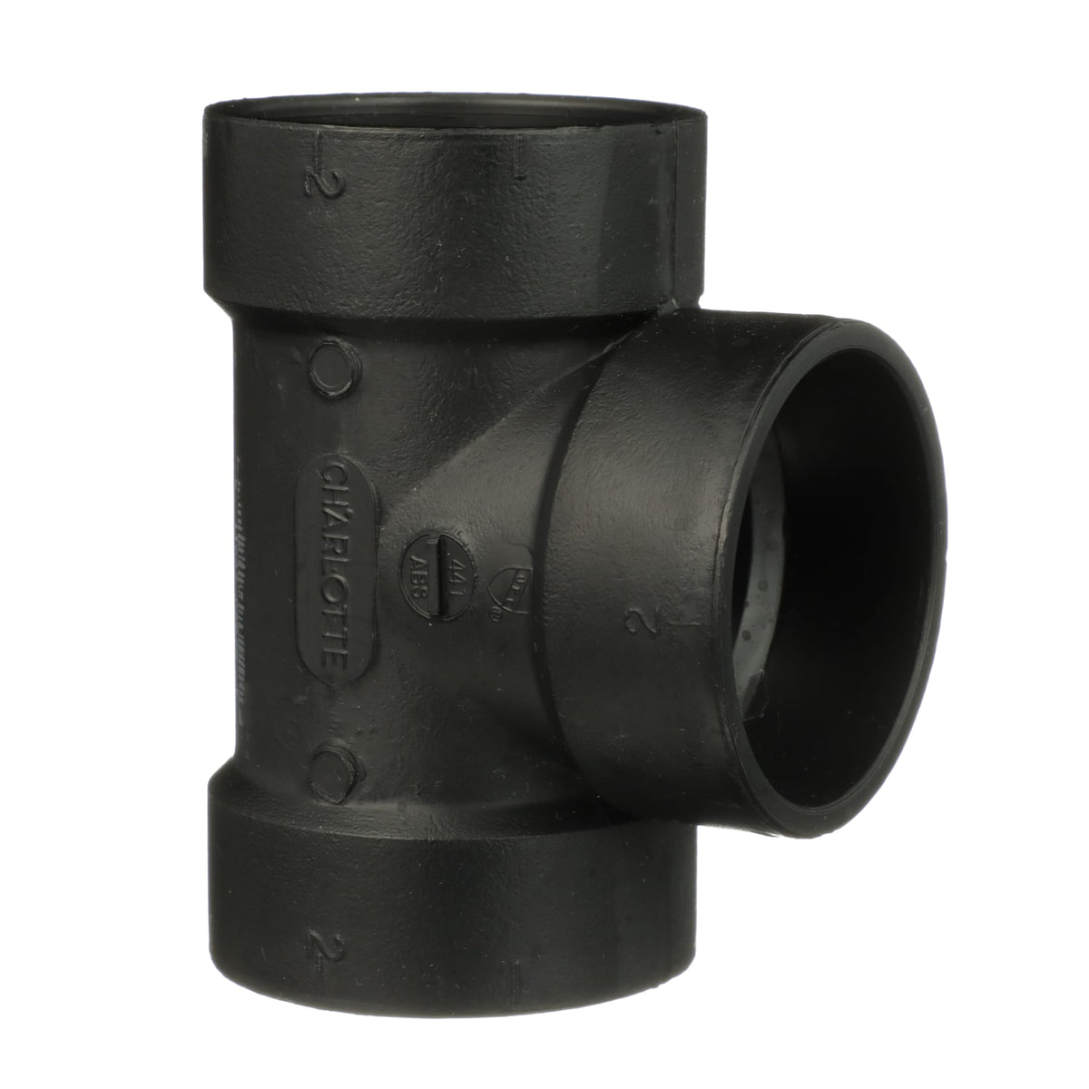 Charlotte Pipe ABS-00441-0800 2" ABS DWV Vent Tee - All H