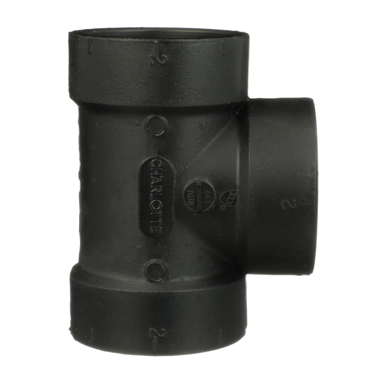 Charlotte Pipe ABS-00441-0800 2" ABS DWV Vent Tee - All H