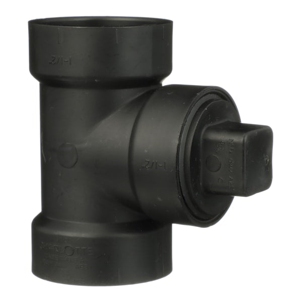 1-1/2" ABS DWV Test or Cleanout Tee with Plug - H x H x FPT