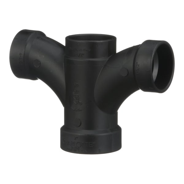 2" x 1-1/2" x 1-1/2" x 1-1/2" ABS DWV Double Fixture Fitting - All H