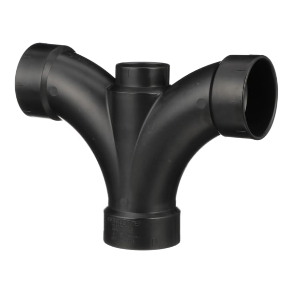 3" x 2" x 3" x 3" ABS DWV Double Fixture Fitting - All H