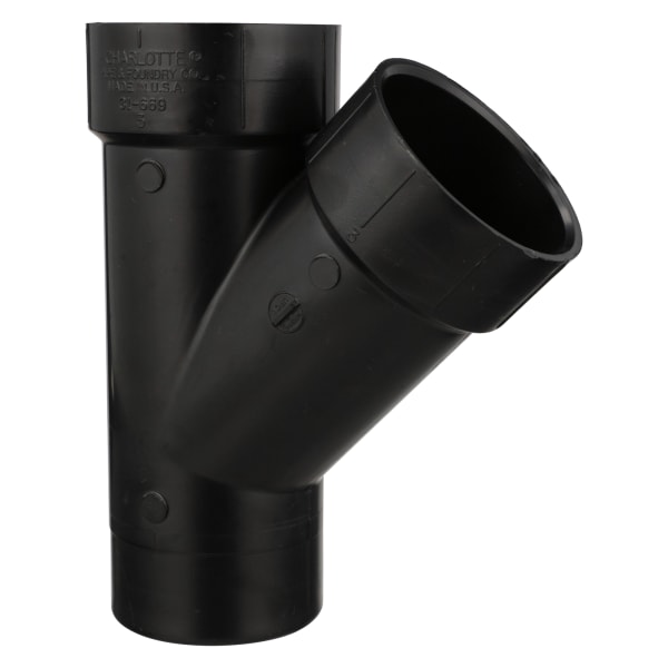 3" ABS DWV Street Wye - Spigot x H x H