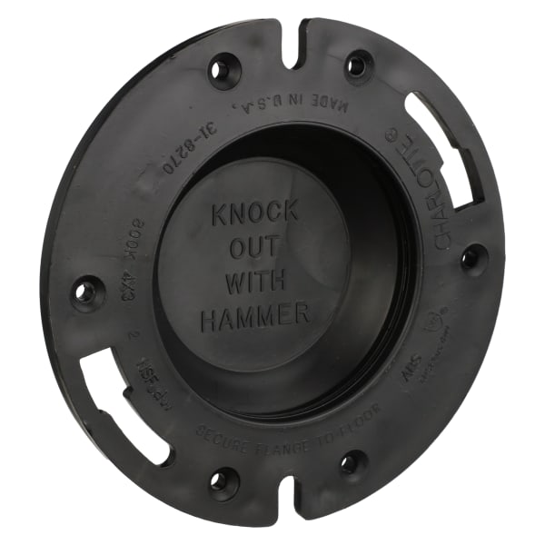 4" x 3" ABS DWV Closet Flange with Knock Out - Closet x H