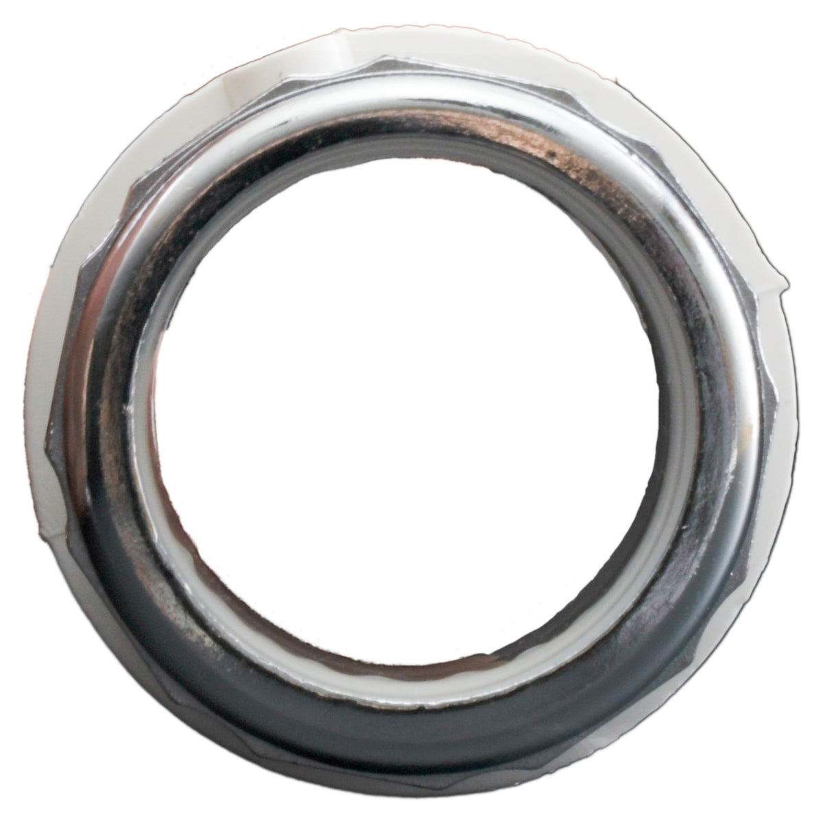 Charlotte Pipe 1-1/2" PVC DWV Male Trap Adapter with Chrome Nut - Spigot x Tubular Slip