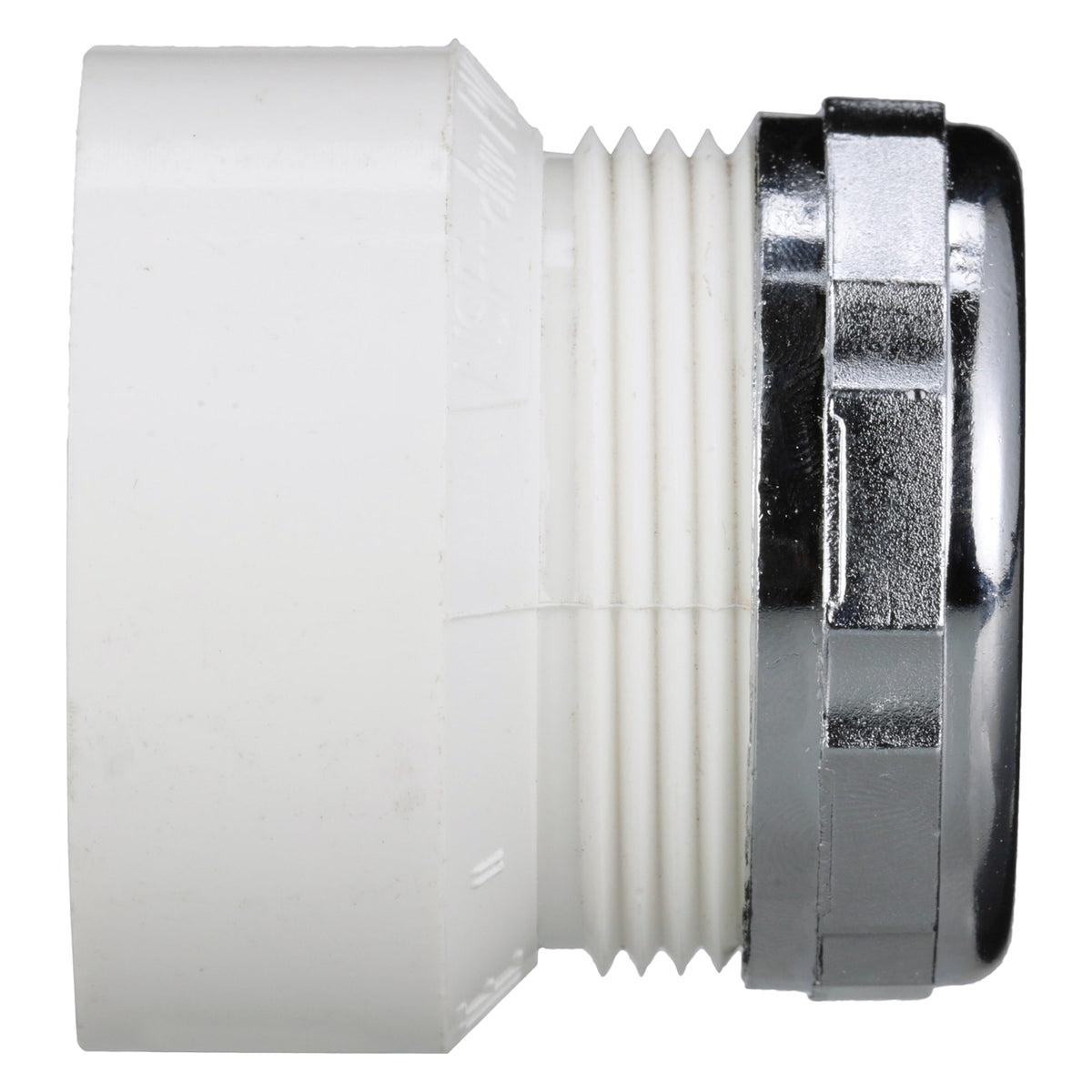 Charlotte Pipe 1-1/2" PVC DWV Female Trap Adapter with Chrome Nut - H x Tubular Slip