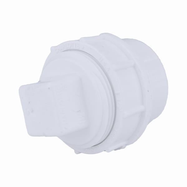1-1/2" PVC DWV Cleanout Adapter with Plug - Spigot x FPT