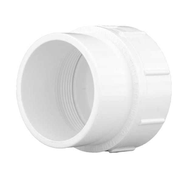 3" PVC DWV Cleanout Adapter with Plug - Spigot x FPT