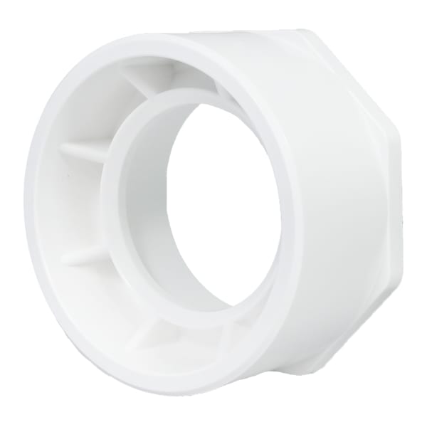 3" x 2" PVC DWV Flush Bushing - Spigot x H