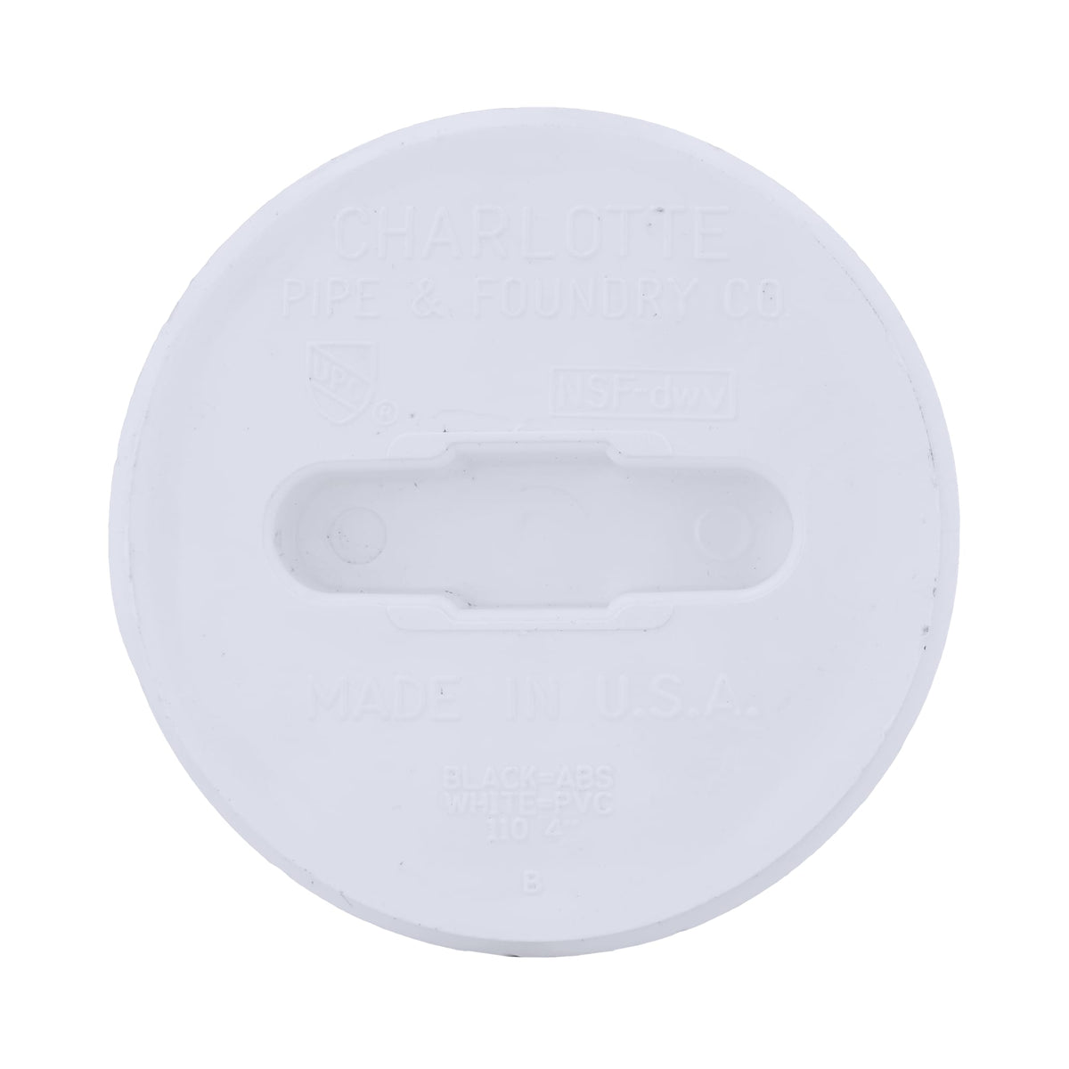 Charlotte Pipe 4" PVC DWV Flush Cleanout Plug - MPT
