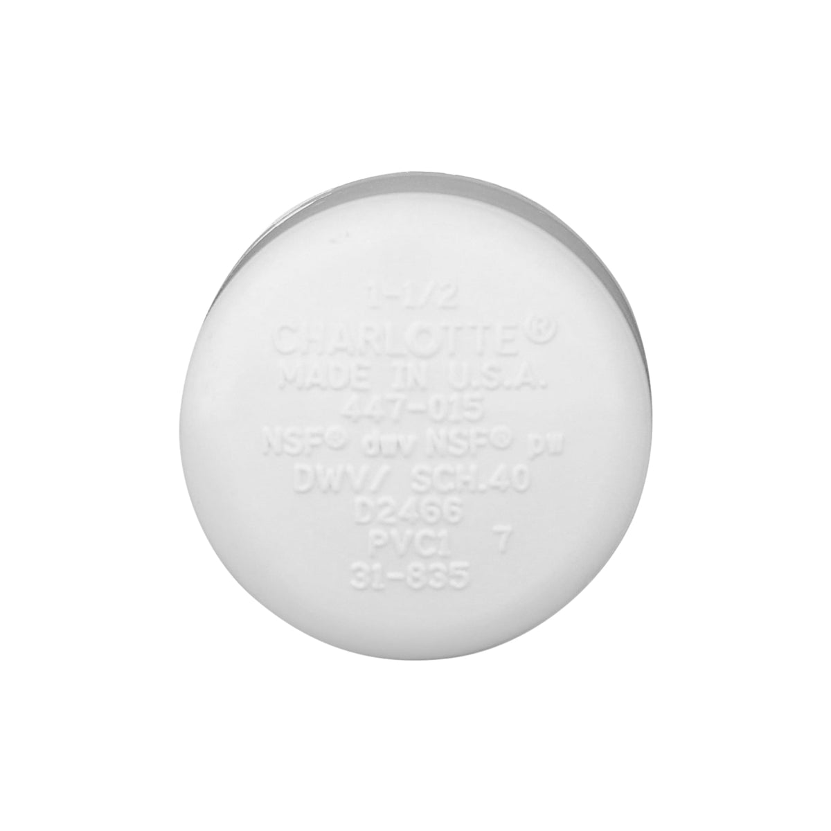 Charlotte Pipe 1-1/2" PVC DWV Cap - Socket