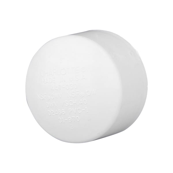 3" PVC DWV Cap - Socket