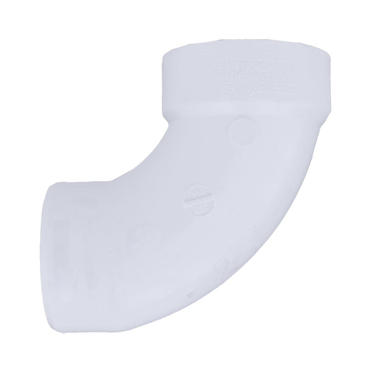 Charlotte Pipe 2" PVC DWV 90° Street Elbow - H x Spigot