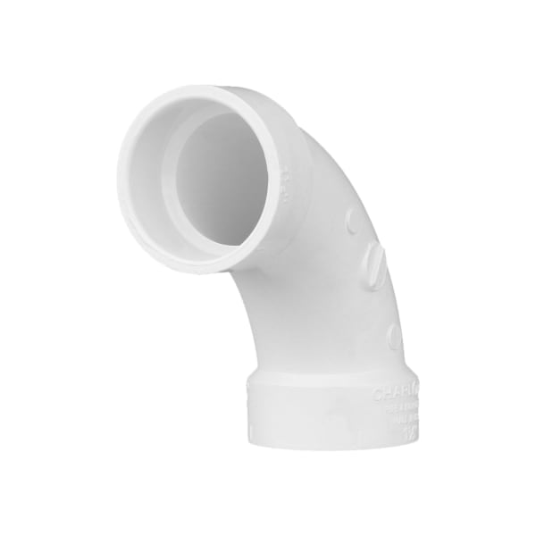 1-1/2" PVC DWV 90° Long Turn Elbow - H x H