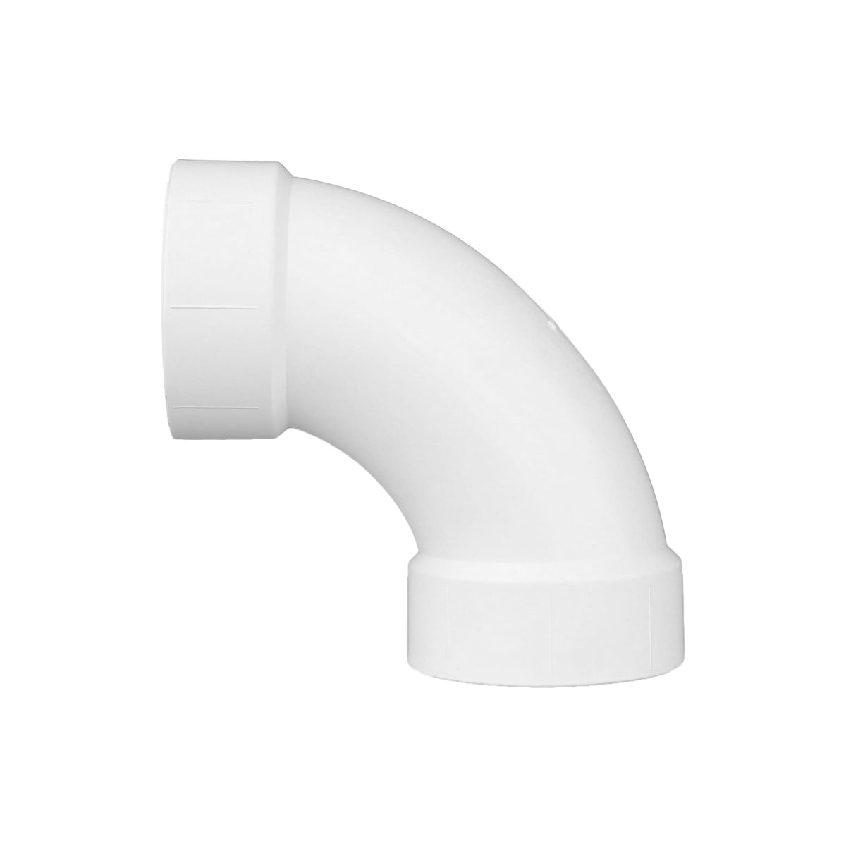 Charlotte Pipe 4" PVC DWV 90° Long Turn Elbow - H x H