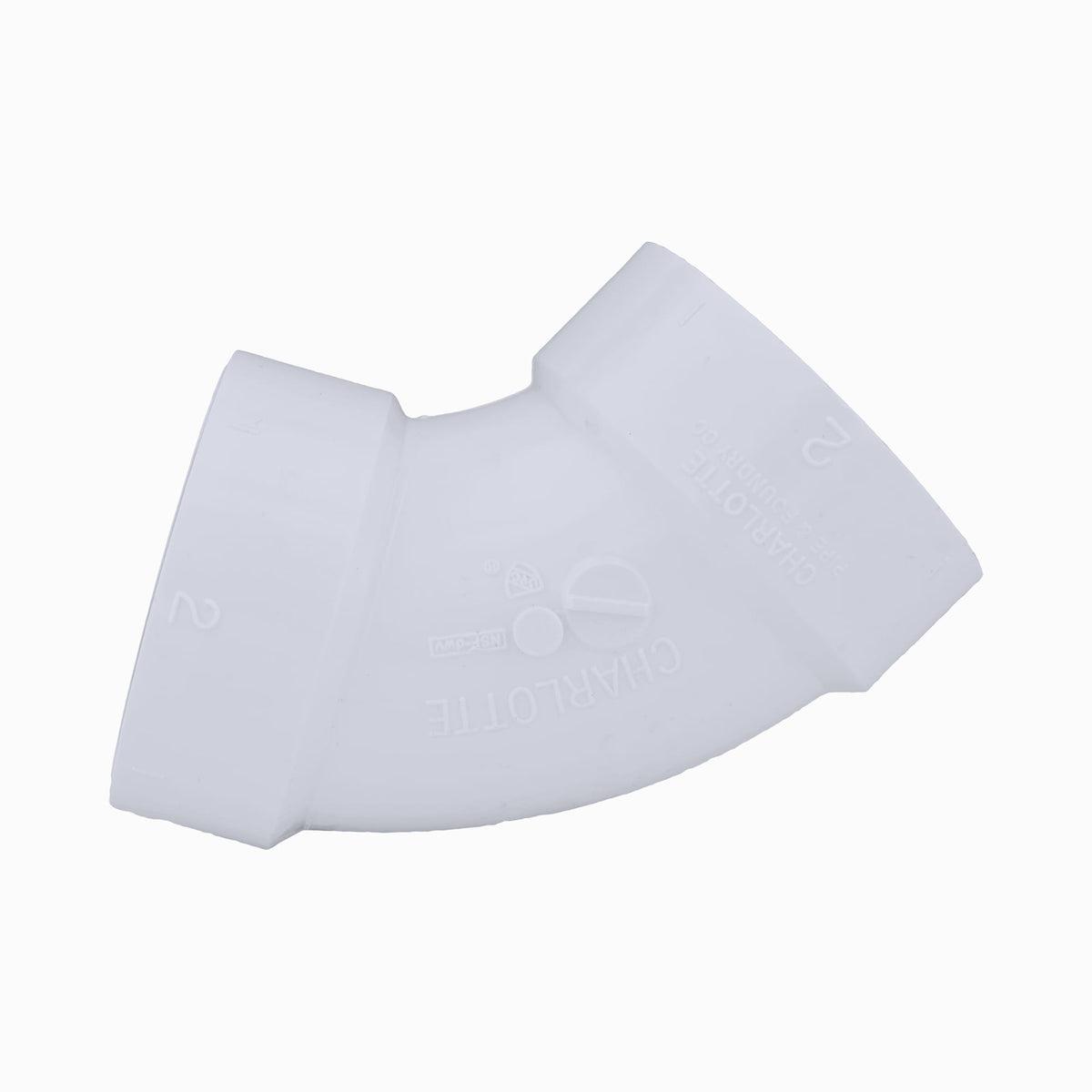 Charlotte Pipe 2" PVC DWV 60° Elbow - H x H