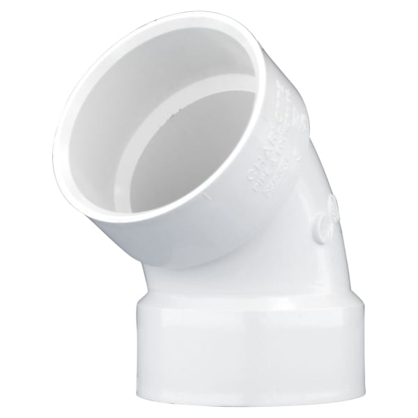 3" PVC DWV 60° Elbow - H x H