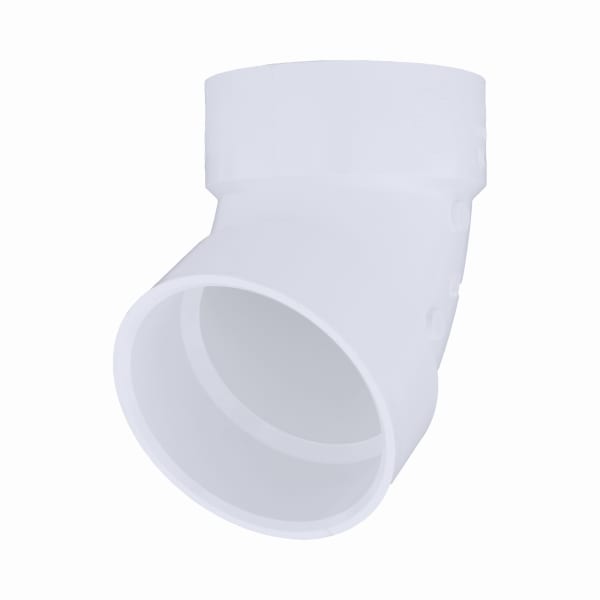 4" PVC DWV 60° Elbow - H x H