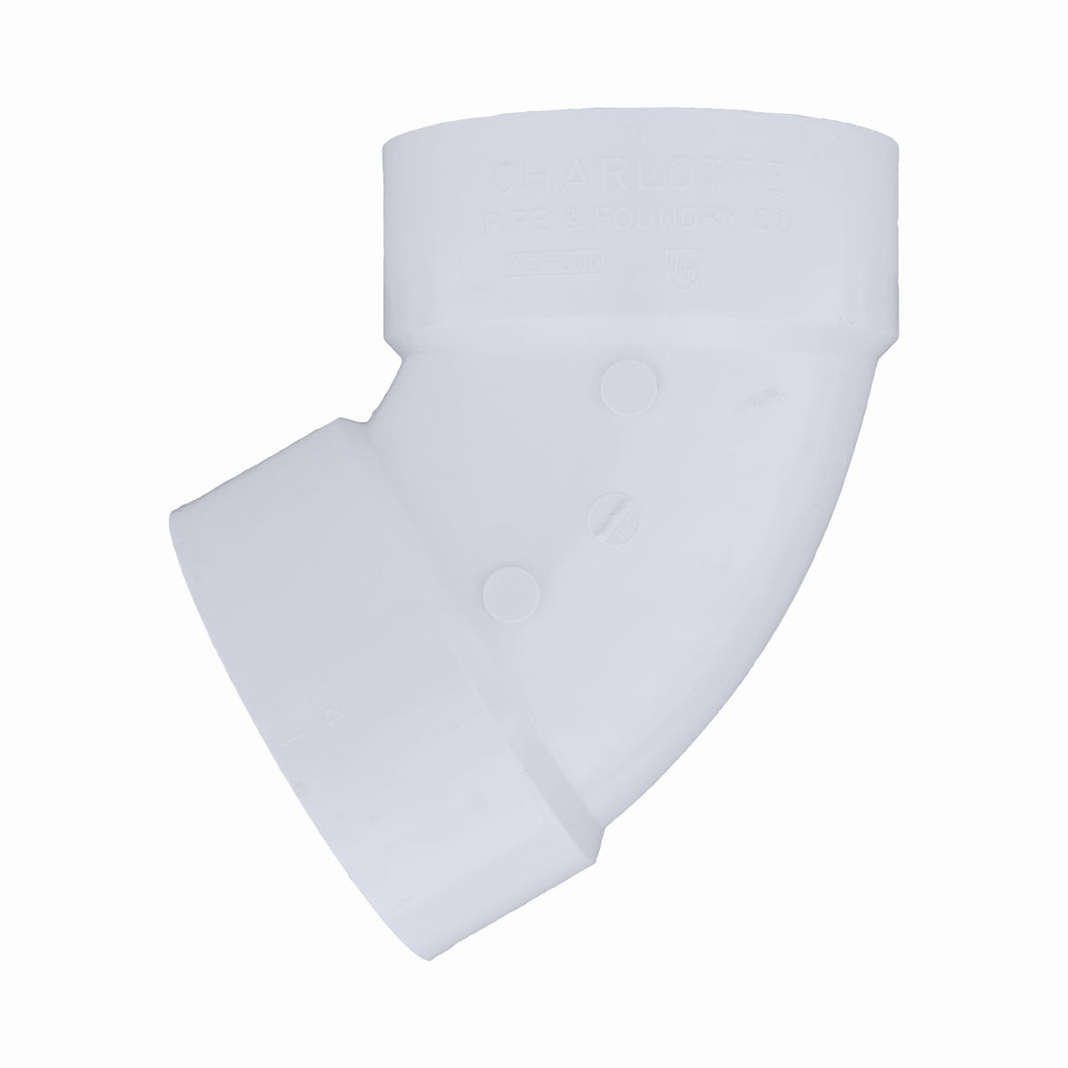 Charlotte Pipe 4" PVC DWV 60° Elbow - H x H