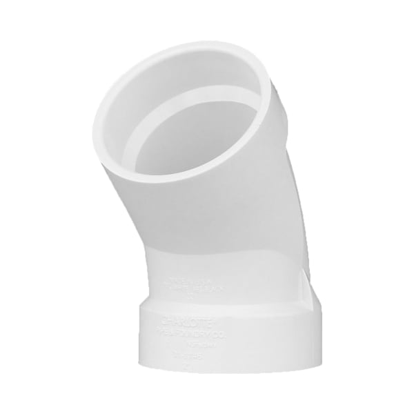 2" PVC DWV 45° Elbow - H x H