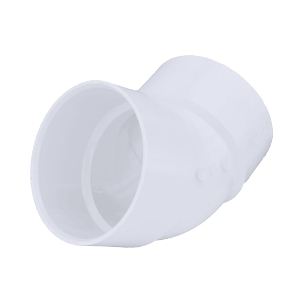 6" PVC DWV 45° Elbow - H x H