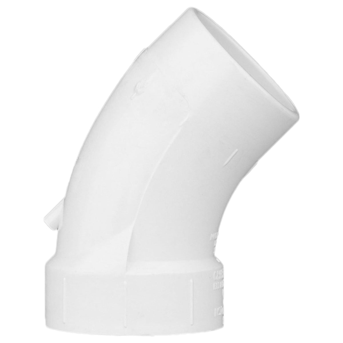 Charlotte Pipe 2" PVC DWV 45° Street Elbow - H x Spigot