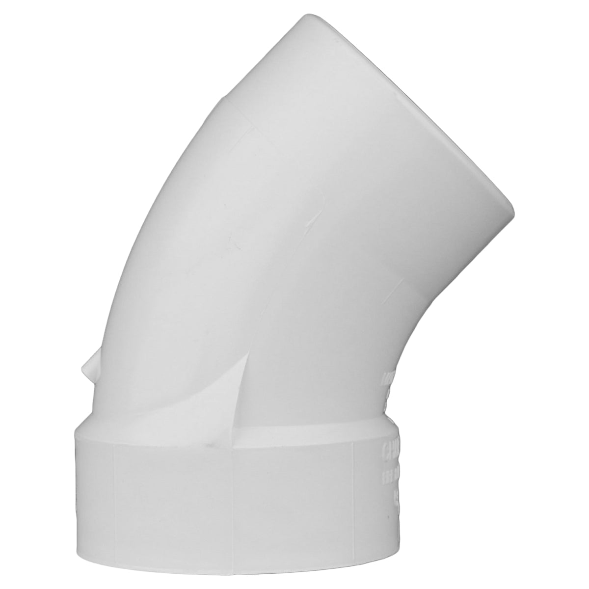 Charlotte Pipe 4" PVC DWV 45° Street Elbow - H x Spigot