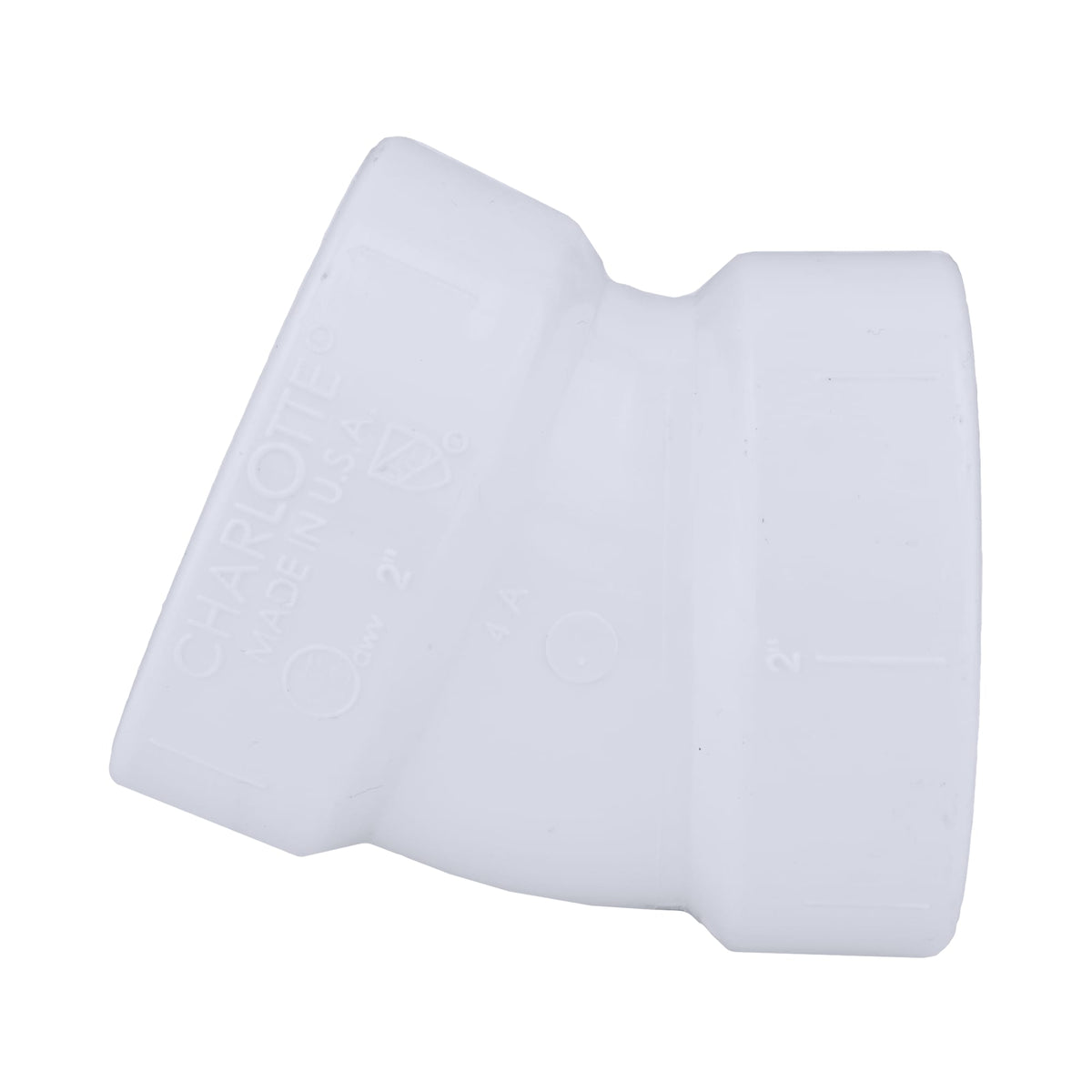 Charlotte Pipe 2" PVC DWV 22-1/2° Elbow - H x H