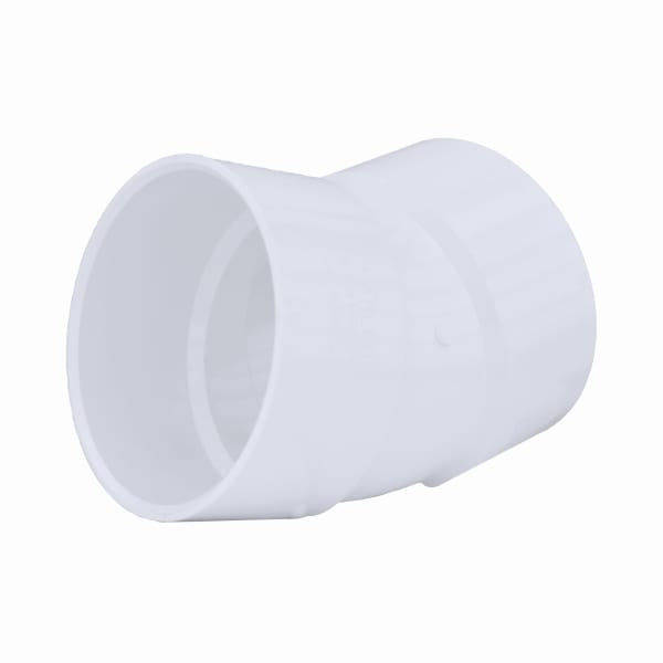 6" PVC DWV 22-1/2° Elbow - H x H