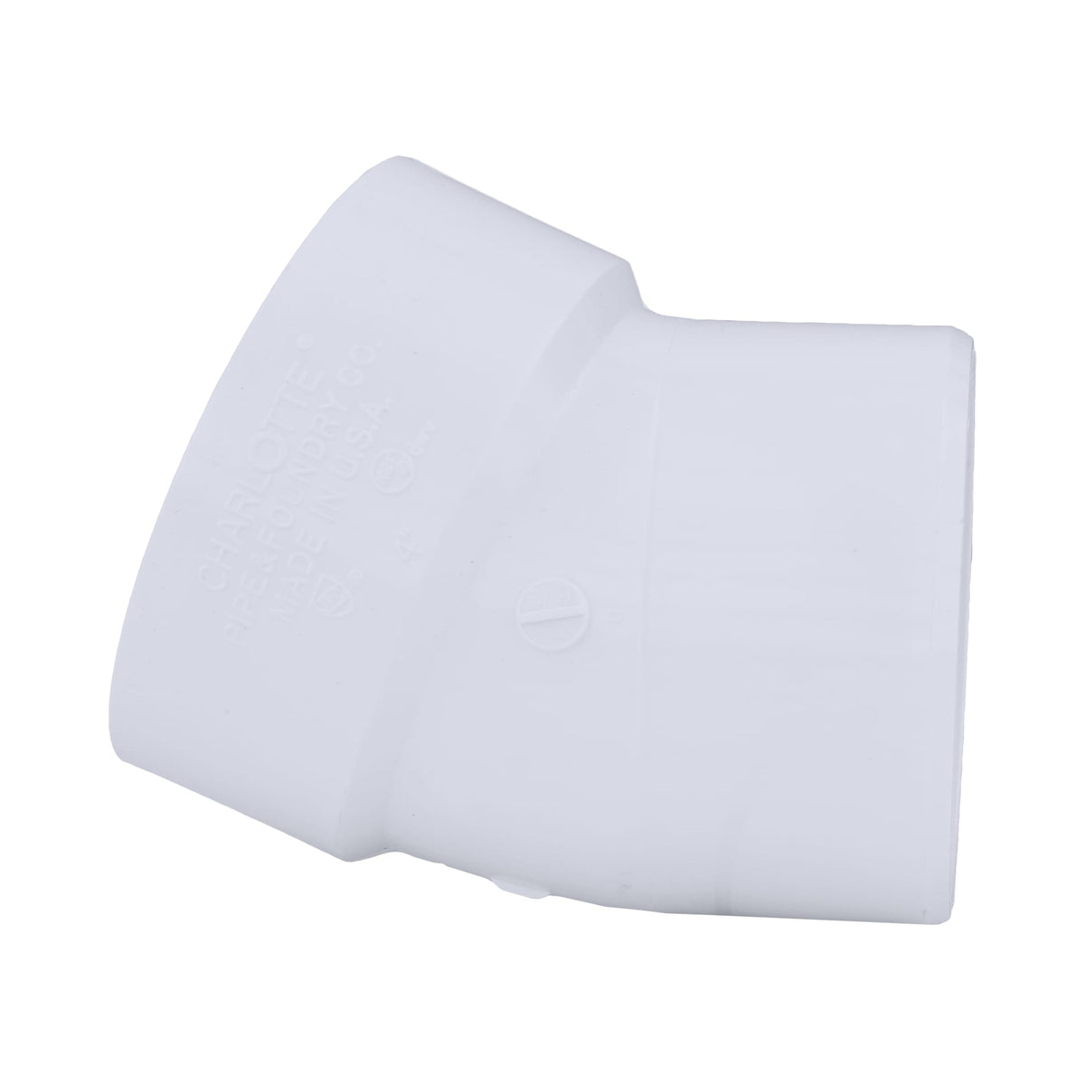 Charlotte Pipe 4" PVC DWV 22-1/2° Street Elbow - H x Spigot