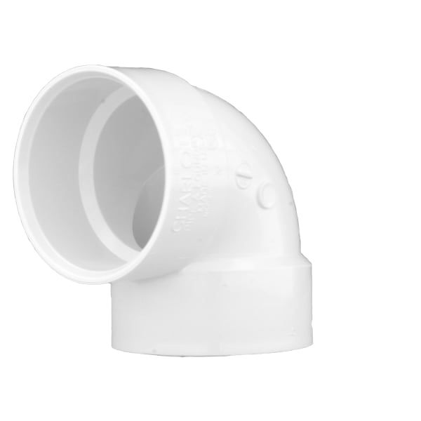 3" PVC DWV 90° Vent Elbow - H x H